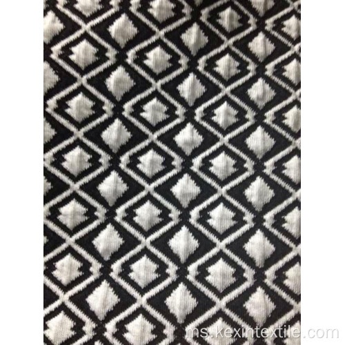 Lapisan berlian putih hitam membentuk lapisan kain jacquard